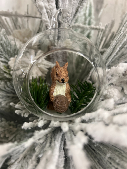 Woodland Squirrel Ornament 3x3in
