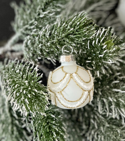 Mini Vanilla Drop Ornaments 2in Set of 6