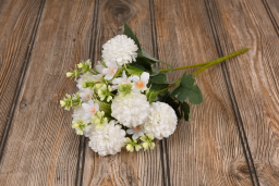 White Crysanthemum Bouquet 14in