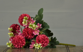 Rasberry Crysanthemum Bouquet 14in