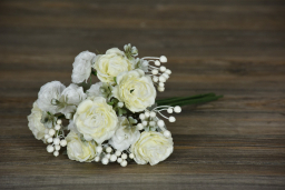 White Rose Bunch Pick 12in