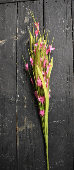 Pink Wax Flower Pick 18in Pick