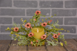 Daisy Fields Candle Ring 4.5in