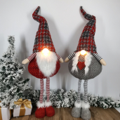 Candy & Cane Set of 2 36in Lit Up Gnome - Timered