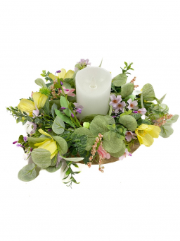 Buttercup Wildflowers 4.5in Candle Ring