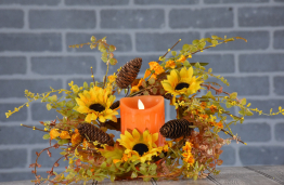 Sunflower Delight 4.5in Candle Ring