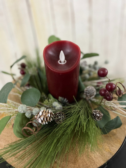 Hint Of Christmas Candle Ring 4.5in
