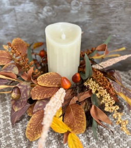Aspen Acorn Candle Ring 6.5in