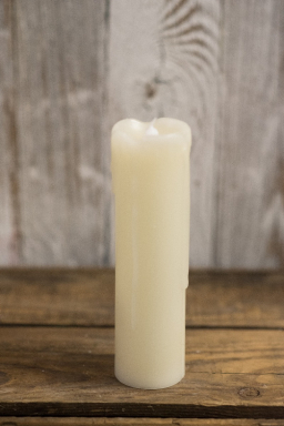 Cream Drip LED Candle 2in by 7in