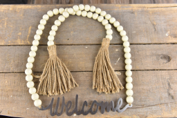 Welcome Beaded Garland 53in