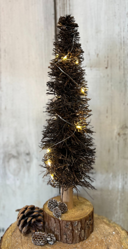 Small Lighted Rattan Tree 16in