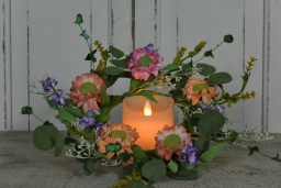 Mixed Garden 4.5in Candle Ring