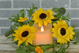 Sunflower Garden 4.5in Candle Ring