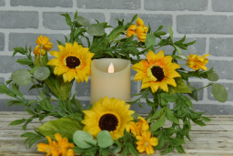 Sunflower Garden 6.5in Candle Ring