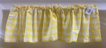 Yellow Check Valance 15x72in