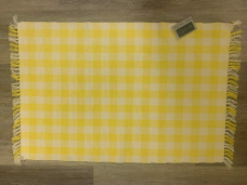Yellow Check Rug 20x30in