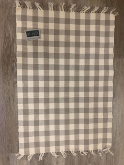 Brown Check Rug 20x30in