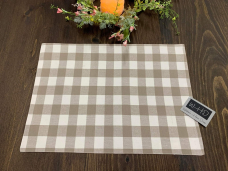 Brown Check Placemat 13x19in