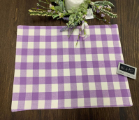 Purple Check Placemat 13x19in