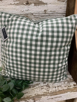 Grey Gingham Check Pillow 20x20in