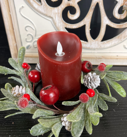 Mistletoe 4.5in Candle Ring