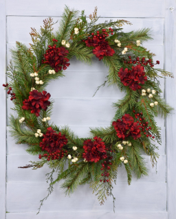 Holiday Hydrangea Wreath