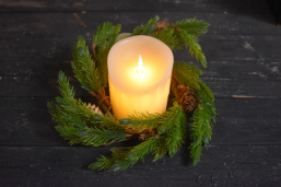 Natural Spruce 4.5in Candle Ring