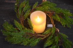Natural Spruce 6.5in Candle Ring