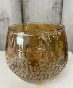 Amber  Vase 6.5x5in
