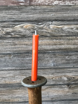Orange Moving Flame Taper Candle 7in 2pack