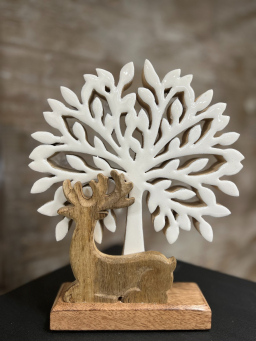 Tree of Life with a Reindeer 10x8in