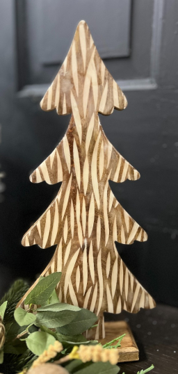 Striated Wooden Tree 20x9in