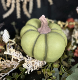Mini Green Resin Pumpkin 5in