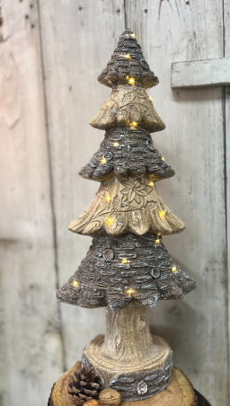 Lighted Woodland Resin Tree 24in