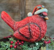 Nesting Christmas Resin Cardinal 11in