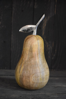 Wooden Pear 8.25x4in