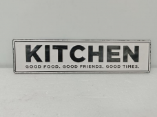 Kitchen Metal Sign 16x4in