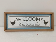 Welcome to the Coop Metal Sign 16x6in