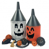 Double Tone Halloween Cans 8x17 and 10x23in