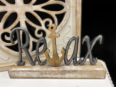 Relax Metal Sign 11x6in