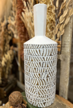 Textured Bottle Vase 16in