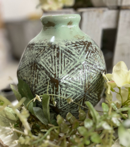 Orb Shaped Vase 6.5x6.5in