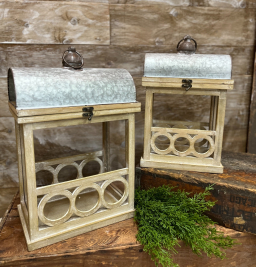 Medallion Lantern Set Of 2 19in and 15in