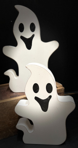 Large Wooden Ghost 8in