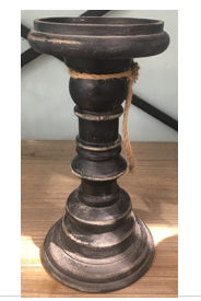 Black Candle Holder 9in
