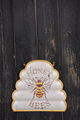 Honey Bee Sign 8x7in