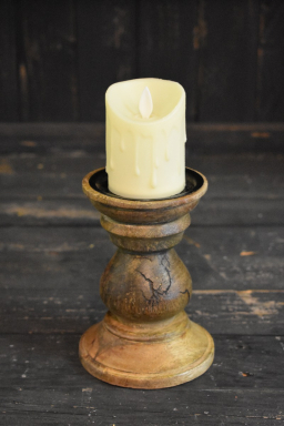 Crackle Candle Holder 4.5x6in