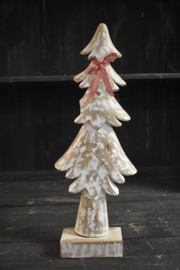 Skinny Whitewashed Trees with a Ribbon 7.5x27in