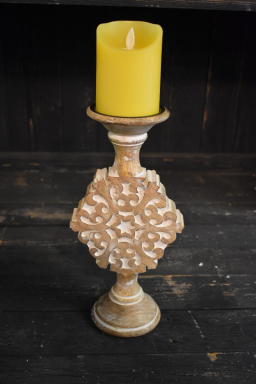 Medallion Candle Holder 6x12in
