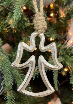 Nickel Angel Ornament 3.5in